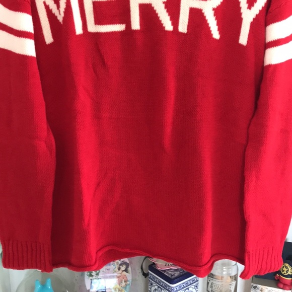 SHOW ME YOUR MUMU Varsity MERRY Sweater - Picture 5 of 12